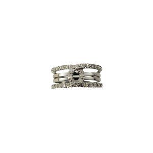 Vintage 14 Karat White Gold and Diamond Ring Size 7.25 #12129